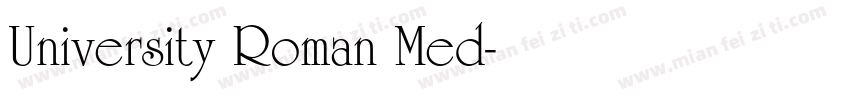 University Roman Med字体转换